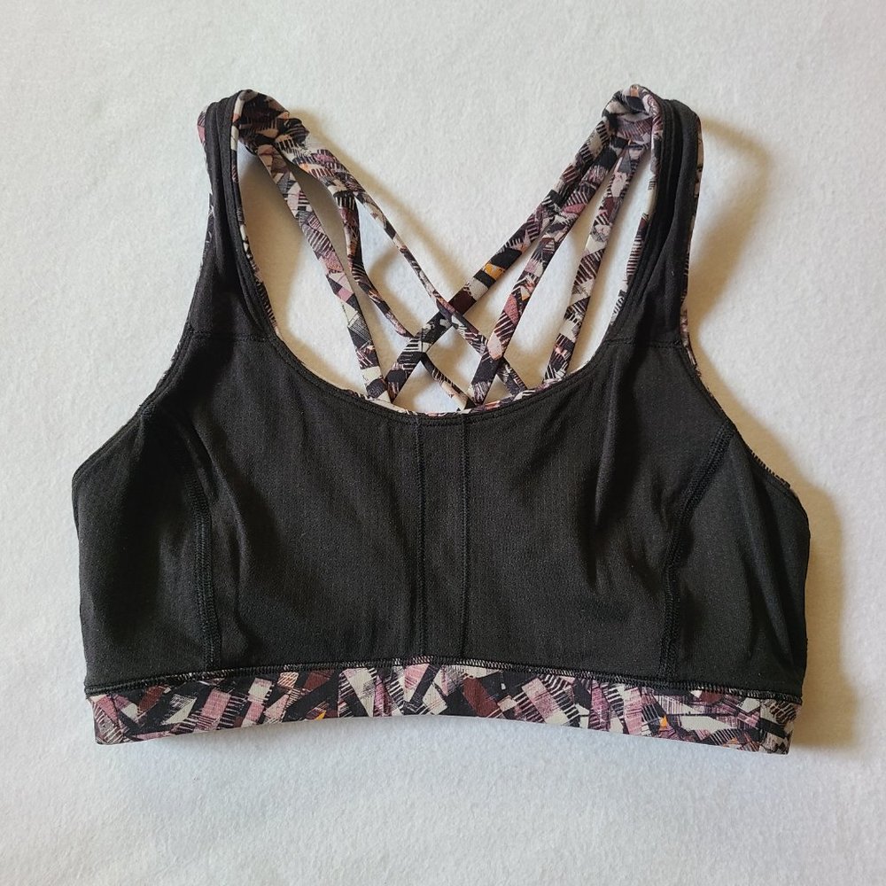 Lululemon Free To Be Serene Sports Bra Light Support Kaleidoscopic Pink Multi - Picture 4 of 8